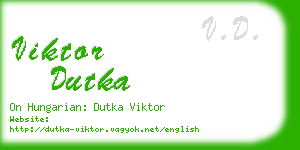 viktor dutka business card